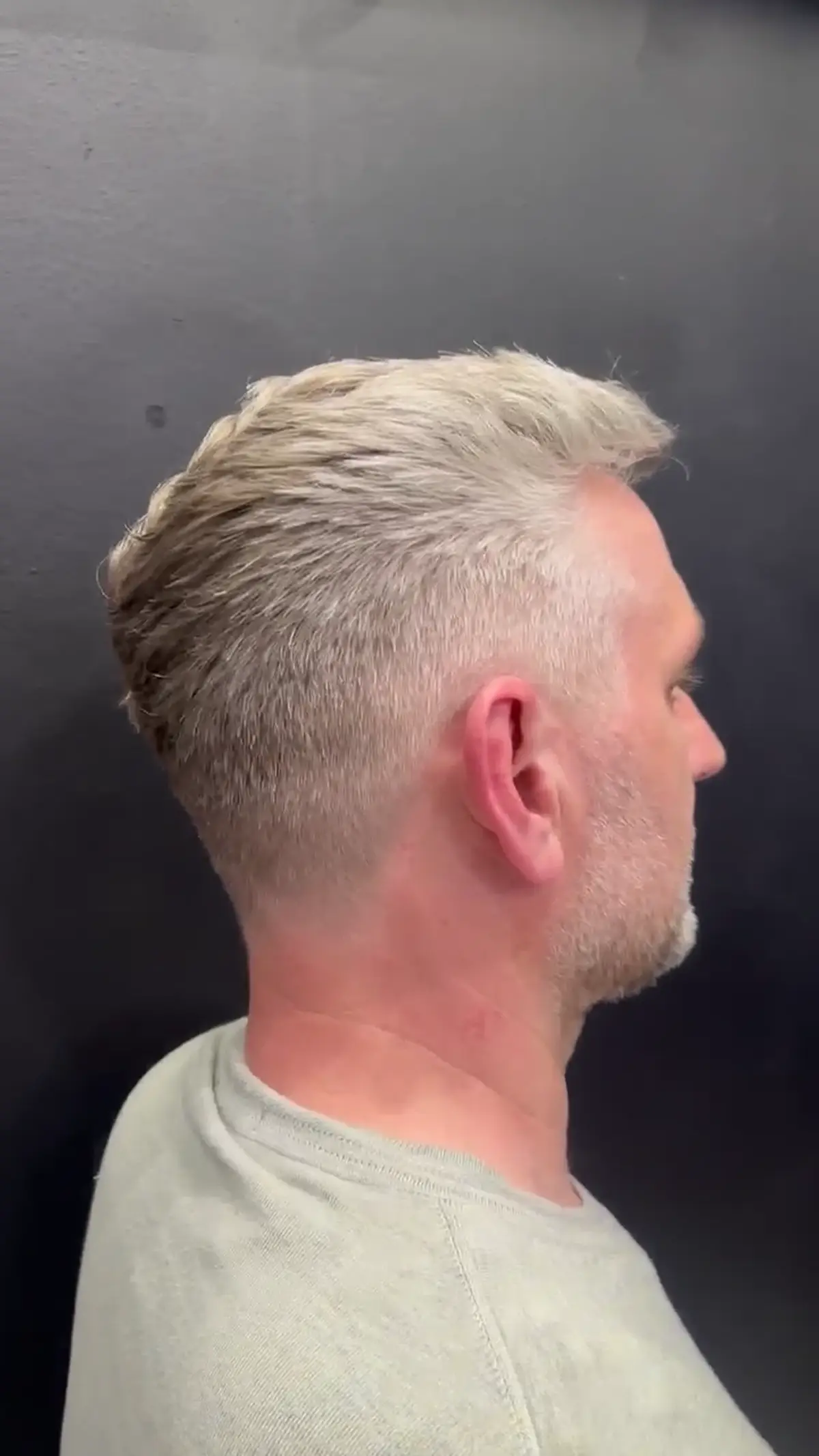 Play video: Video of a finished classic men's haircut at 7 Barber